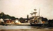 Charles-Francois Daubigny The Harbour at Honfleur France oil painting artist
